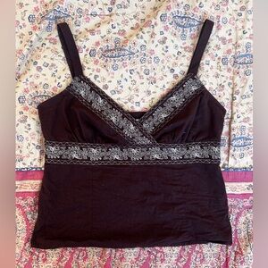 Liz Claiborne Crazy Horse tank top blouse
Embroidered brown medium